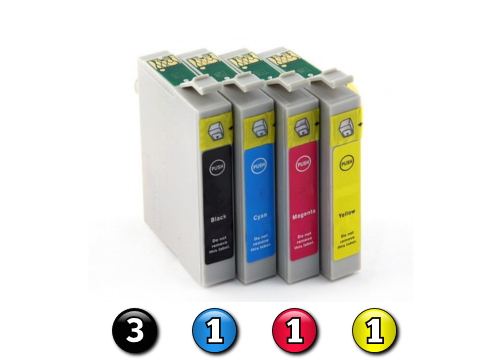 6 Pack Combo Compatible Epson 103 (3BK/1C/1M/1Y) ink cartridges